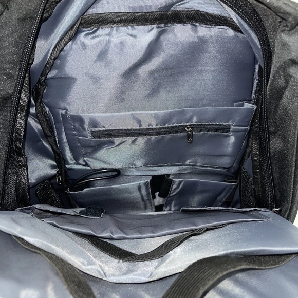 ** Brand New ** Backpack Slim Durable Water Resistant College School Color Black - Picture 4 of 5